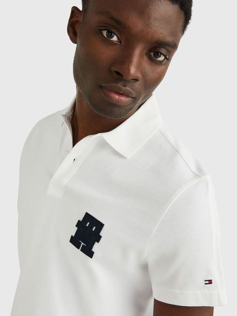 Polo Logo Monogram Th Blanco Tommy Hilfiger-3
