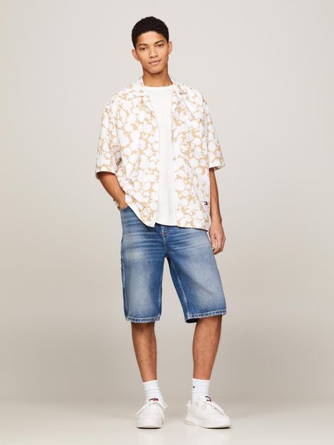 Camisa Relaxed Con Estampado Multicolor Tommy Hilfiger-1