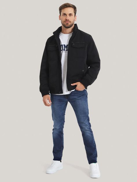 Chaqueta Bomber Acolchada Negro Tommy Hilfiger-1