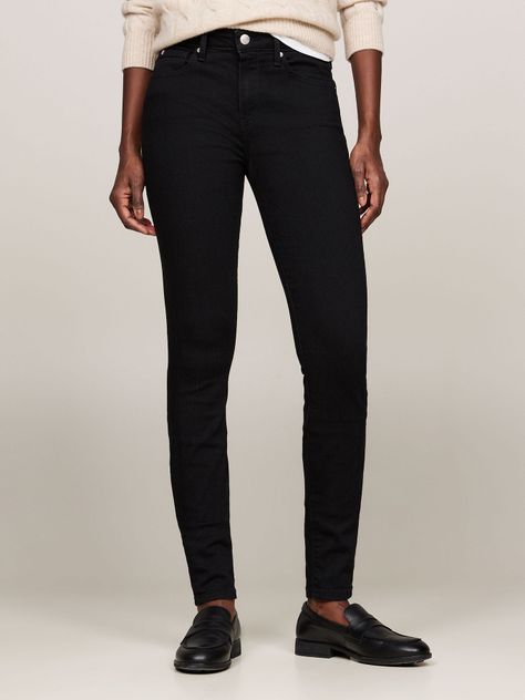 Jeans Talle Medio Skinny Fit Negro Tommy Hilfiger-1