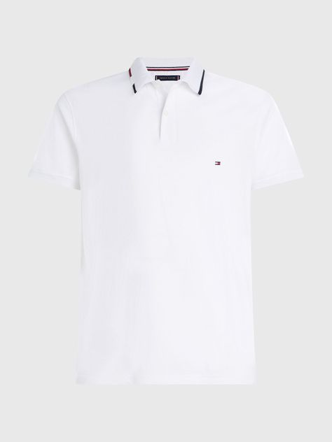 Polo Con Cuello Ribeteado Blanco Tommy Hilfiger-4