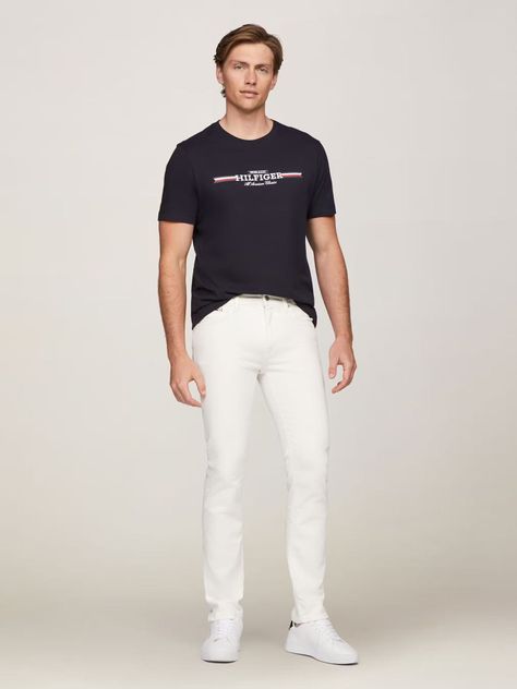 Polera Hilfiger Chest Stripe Logo Azul Tommy Hilfiger-1