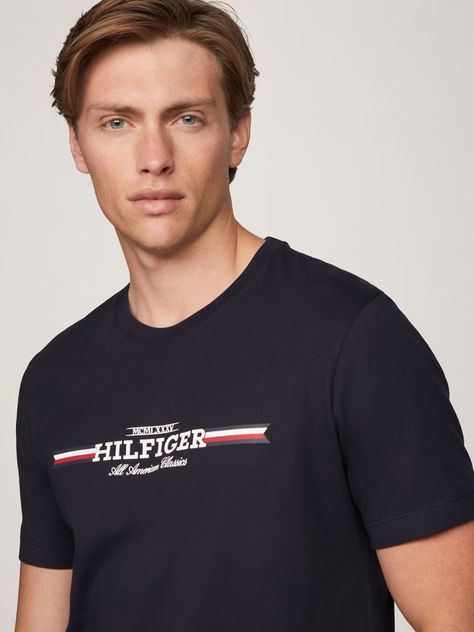 Polera Hilfiger Chest Stripe Logo Azul Tommy Hilfiger-3