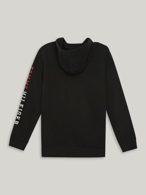 Polerón Hoodie De Niño Logo Script Negro Tommy Hilfiger-1