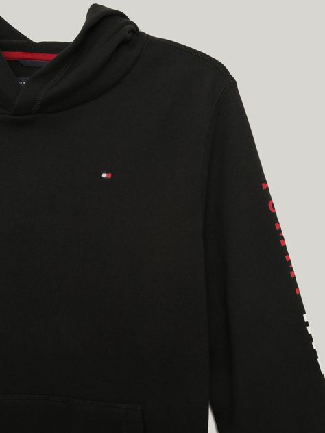Polerón Hoodie De Niño Logo Script Negro Tommy Hilfiger-2