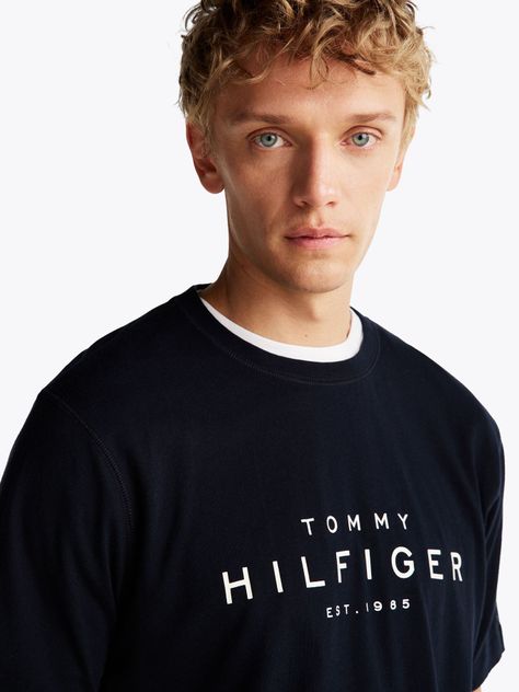 Polera Big Logo Regular Fit Azul Tommy Hilfiger-3