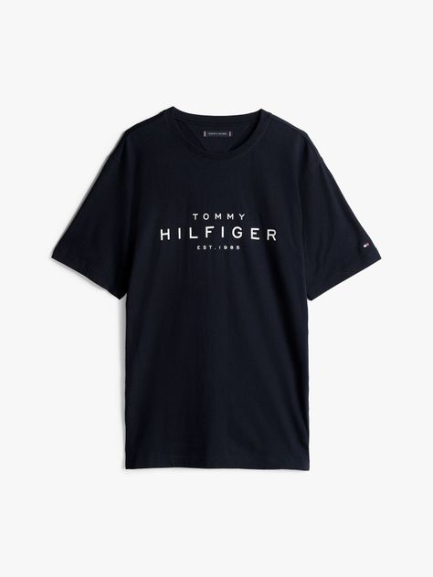 Polera Big Logo Regular Fit Azul Tommy Hilfiger-4