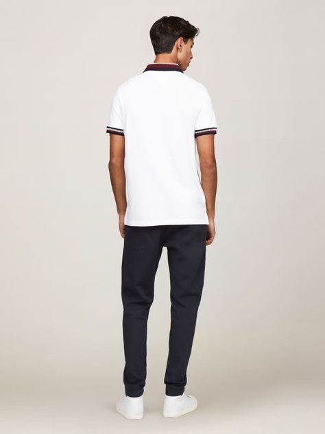 Polo Two Tone Con Regular Fit Blanco Tommy Hilfiger-2