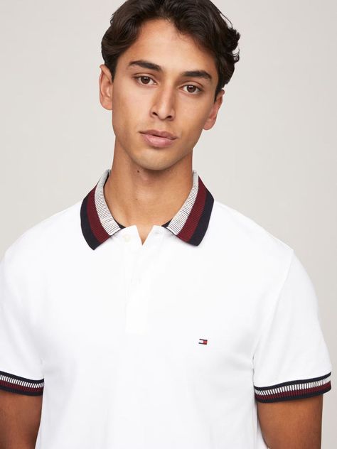 Polo Two Tone Con Regular Fit Blanco Tommy Hilfiger-3