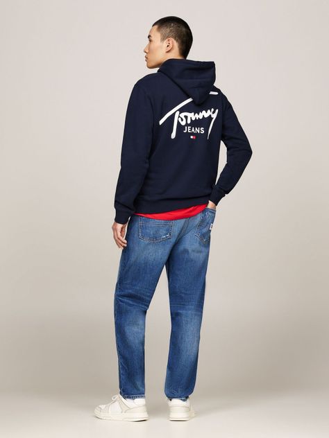 Polerón Hoodie Con Logo Distintivo Azul Tommy Jeans-2