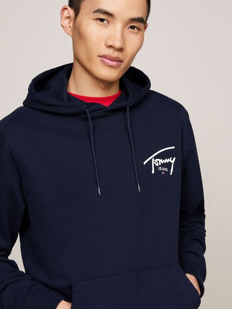 Polerón Hoodie Con Logo Distintivo Azul Tommy Jeans-3