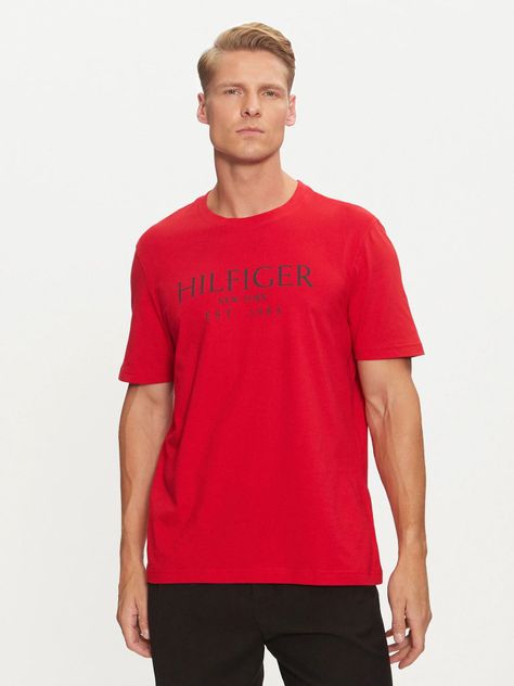 Polera Hombre Logo Monotype Rojo Tommy Hilfiger-0