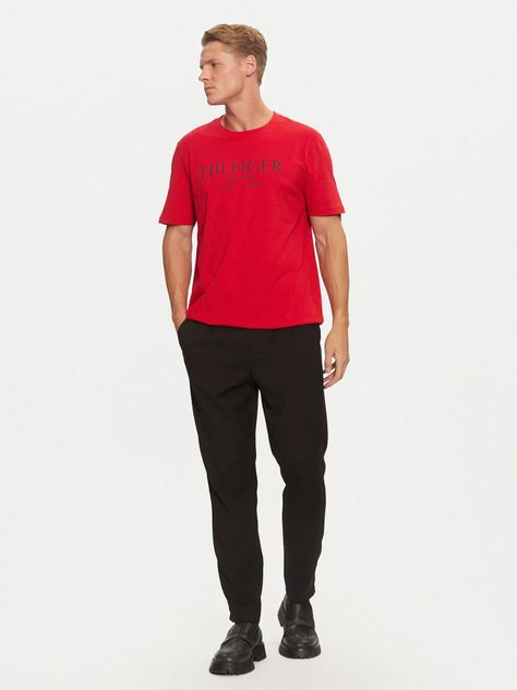 Polera Hombre Logo Monotype Rojo Tommy Hilfiger-1