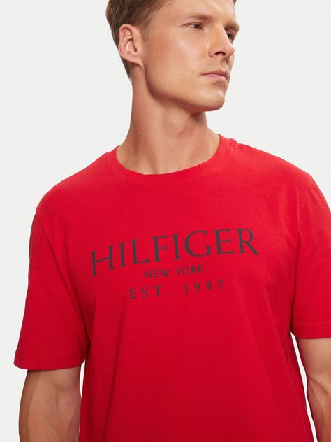Polera Hombre Logo Monotype Rojo Tommy Hilfiger-3