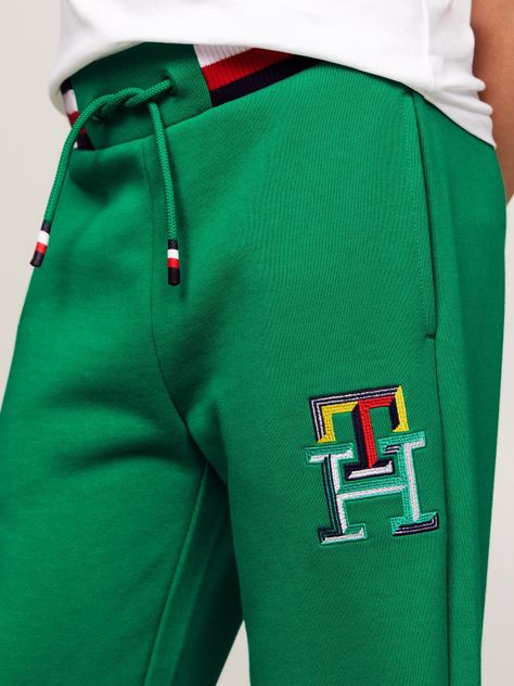 Jogger Con Logo Monogram Verde Tommy Hilfiger-3