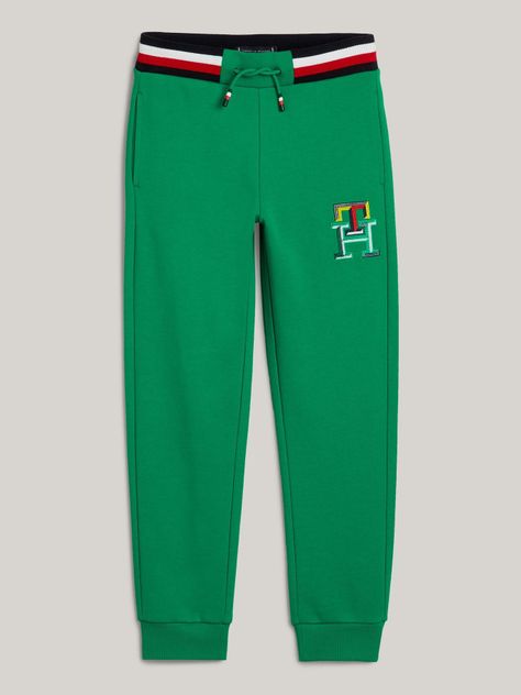 Jogger Con Logo Monogram Verde Tommy Hilfiger-4