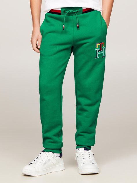 Jogger Con Logo Monogram Verde Tommy Hilfiger-1
