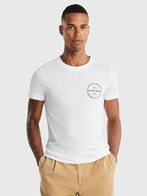 Polera Con Logo Redondo Blanco Tommy Hilfiger-0