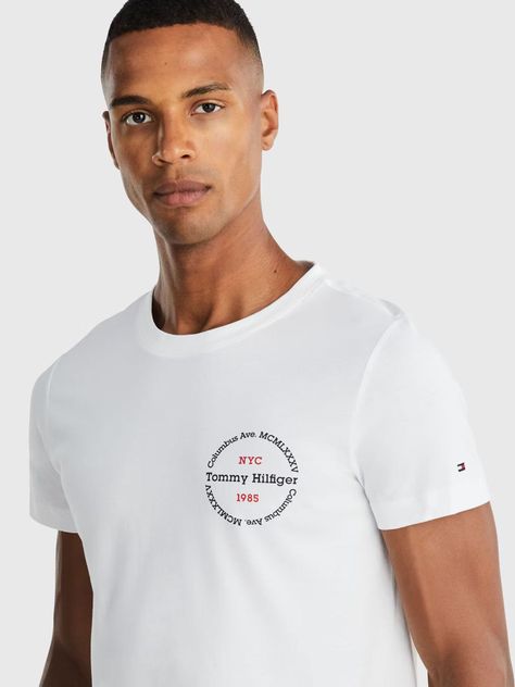 Polera Con Logo Redondo Blanco Tommy Hilfiger-3