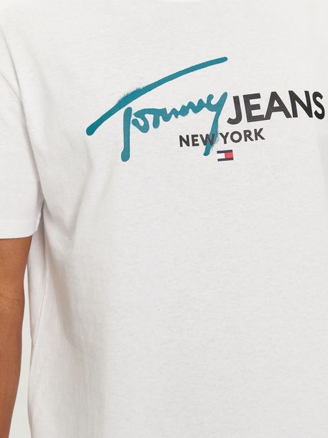 Polera Spray Logo Regular Fit Blanco Tommy Jeans-3