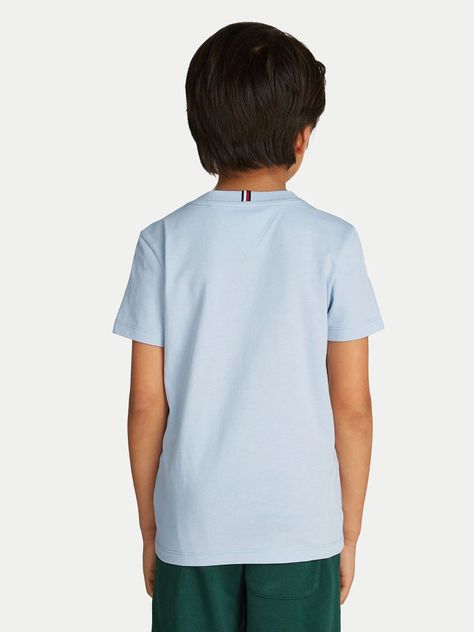 Polera De Niño Con Logo Náutico Celeste Tommy Hilfiger-1
