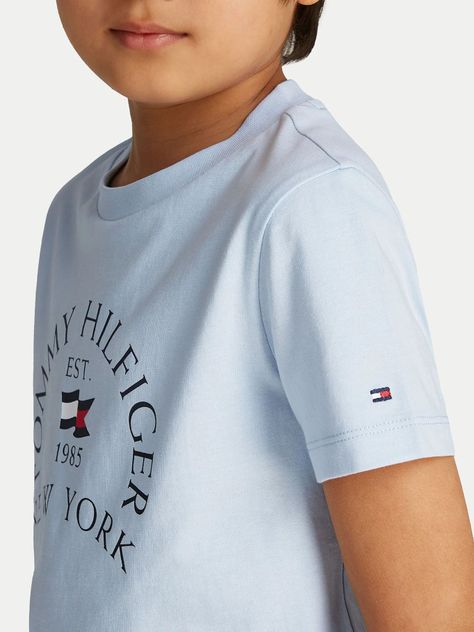 Polera De Niño Con Logo Náutico Celeste Tommy Hilfiger-2