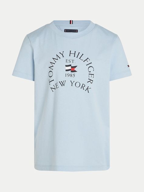 Polera De Niño Con Logo Náutico Celeste Tommy Hilfiger-3