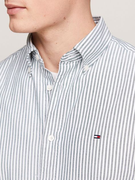 Camisa Heritage De Rayas Regular Fit Verde Tommy Hilfiger-3