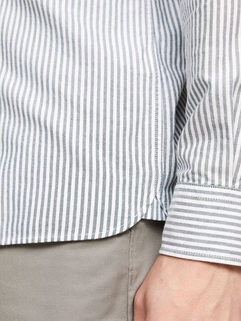 Camisa Heritage De Rayas Regular Fit Verde Tommy Hilfiger-4
