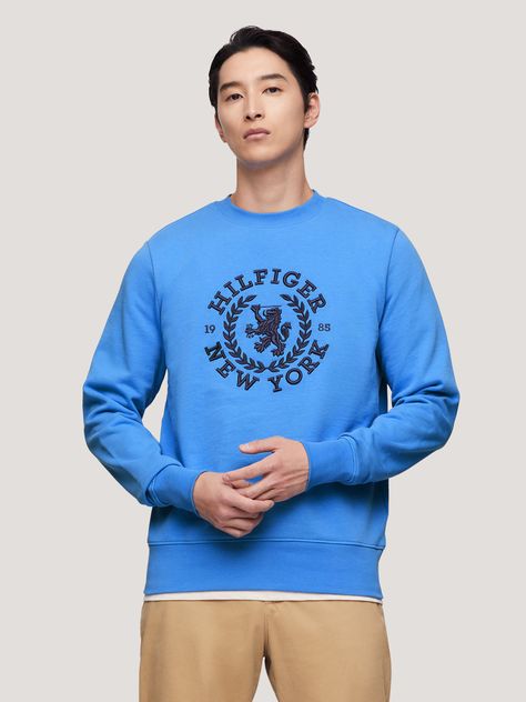 POLERÓN I CREST LOGO CELESTE TOMMY HILFIGER-0