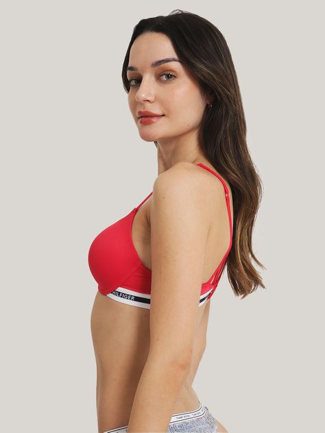 Brassier Micro Push Up Con Logo Rojo Tommy Hilfiger-2