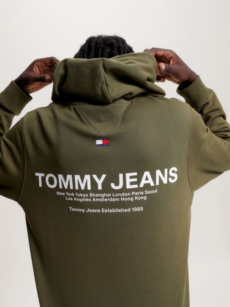 Polerón Hoodie Logo Gráfico Verde Tommy Hilfiger-4