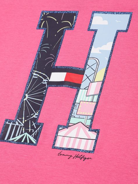 Polera Con Logo De Parches Rosado Tommy Hilfiger-2