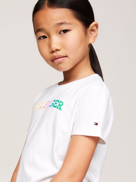 Polera Con Logo Niña Blanco Tommy Hilfiger-3