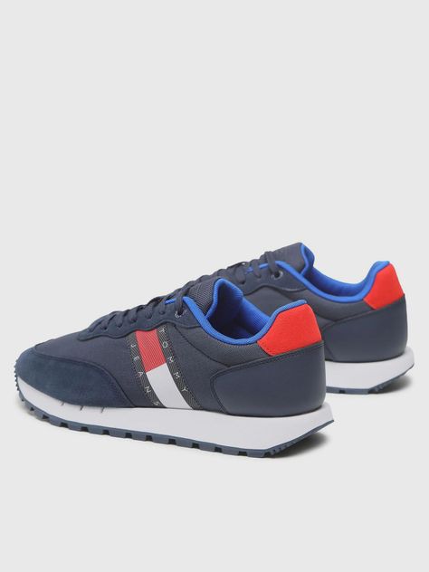 Zapatillas Hombre De Cuero Azul Tommy Hilfiger-1