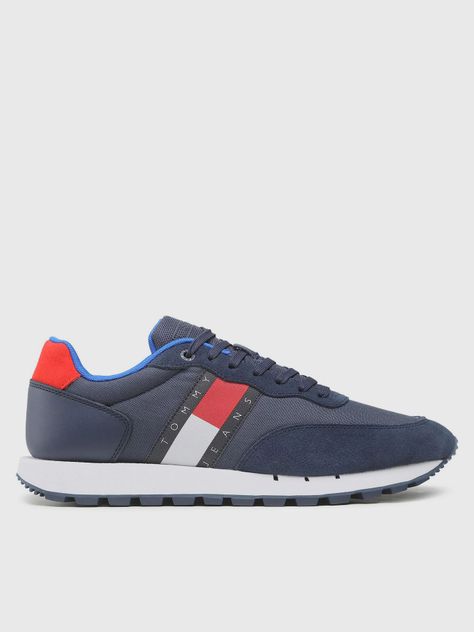 Zapatillas Hombre De Cuero Azul Tommy Hilfiger-4