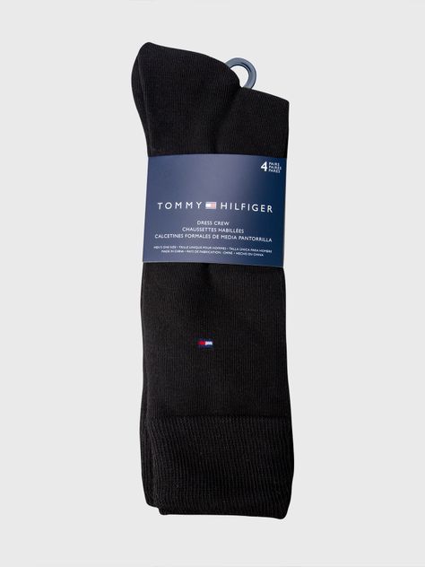 Pack De 4 Calcetines Solid Negro Tommy Hilfiger-2