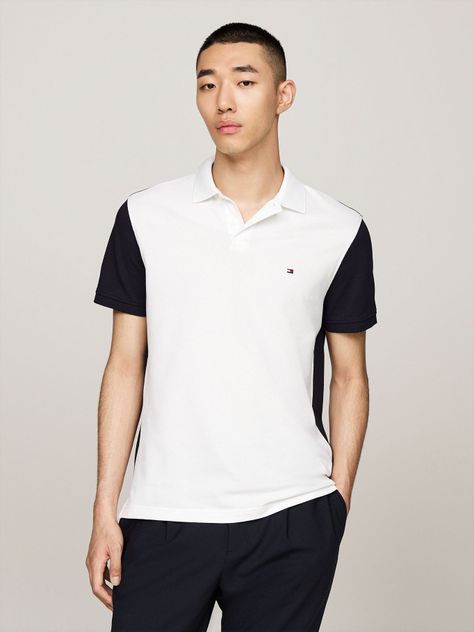 Polo Color Block Regular Fit Blanco Tommy Hilfiger-0