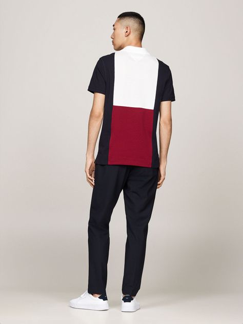 Polo Color Block Regular Fit Blanco Tommy Hilfiger-2