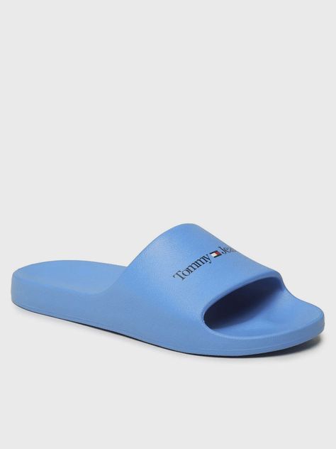 Sandalias Basic Con Logo Celeste Tommy Hilfiger-0