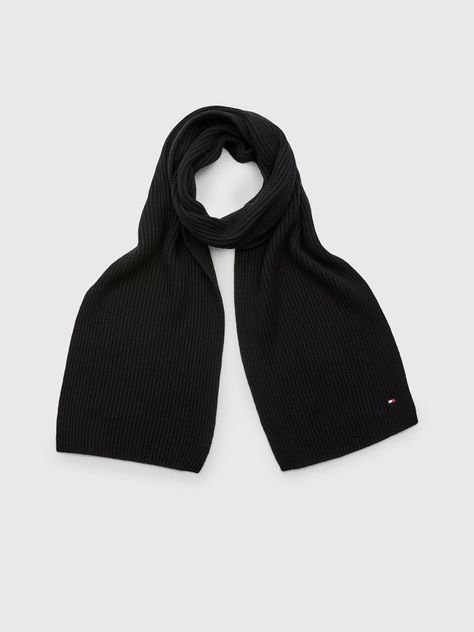 Bufanda Essential De Punto Negro Tommy Hilfiger-0