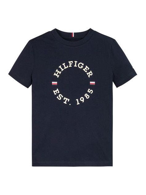 Polera De Niño Con Logo Monotipo Azul Tommy Hilfiger-0