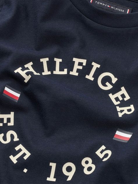 Polera De Niño Con Logo Monotipo Azul Tommy Hilfiger-2