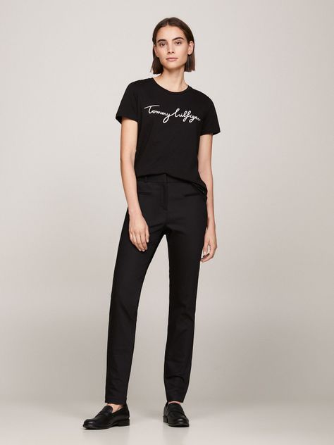 Polera Heritage Graphic C-Neck Negro Tommy Hilfiger-1