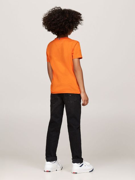 Polera Niño Essential Con Logo Naranjo Tommy Hilfiger-2