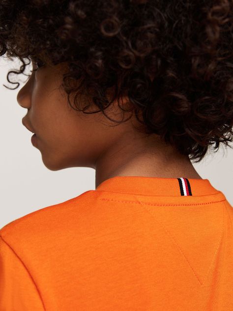 Polera Niño Essential Con Logo Naranjo Tommy Hilfiger-3
