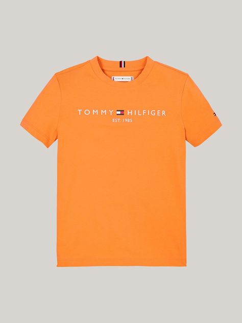 Polera Niño Essential Con Logo Naranjo Tommy Hilfiger-4