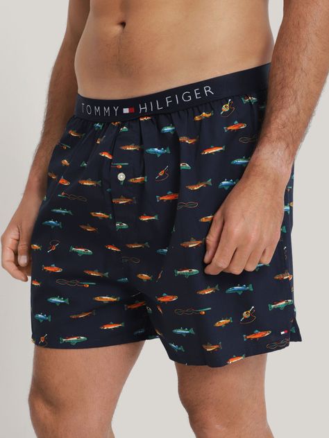 Bóxer De Algodón Con Logo Azul Tommy Hilfiger-0