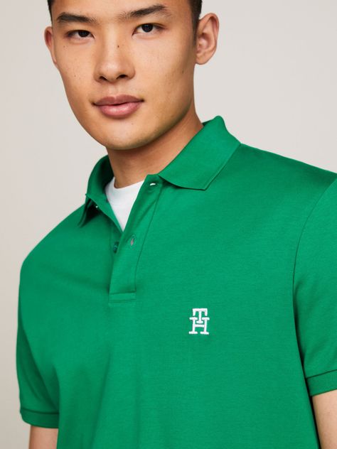 Polo Interlock Monogram Verde Tommy Hilfiger-3