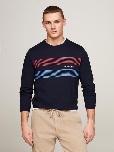 Polera Logo Chest 1985 Azul Tommy Hilfiger-0